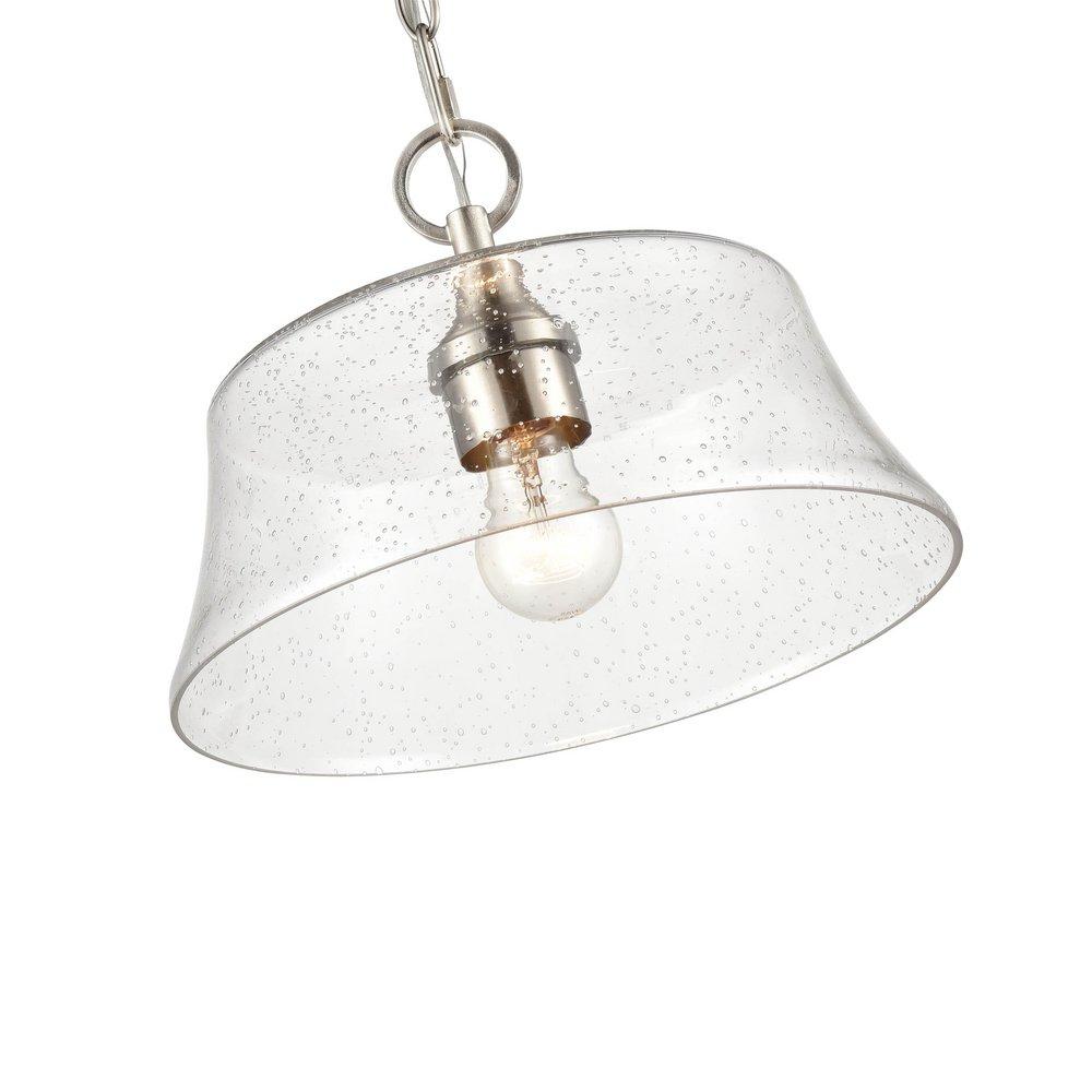 1-Light Pendant Light in Brushed Nickel 
