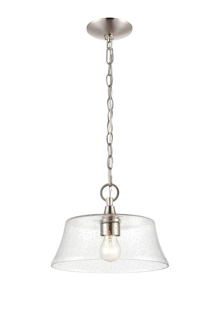 1-Light Pendant Light in Brushed Nickel 