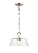 1-Light Pendant Light in Brushed Nickel 