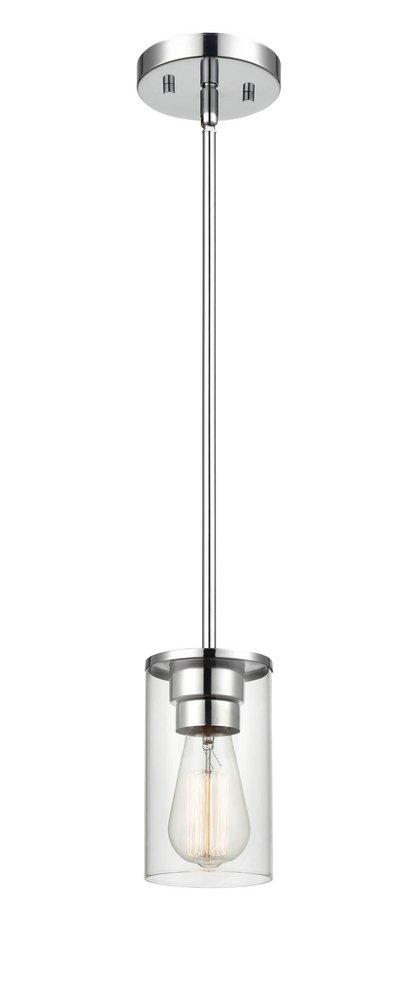 1-Light Pendant Light in Chrome 