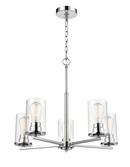 5-Light Chandelier Ceiling Light in Chrome 