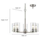 5-Light Chandelier Ceiling Light in Chrome 