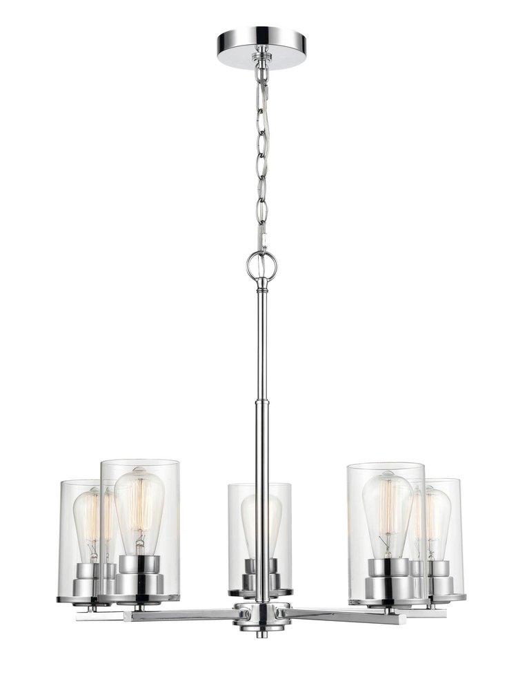 5-Light Chandelier Ceiling Light in Chrome 