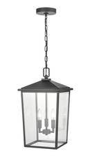 3-Light Outdoor Hanging Lantern in Powder Coated Black 