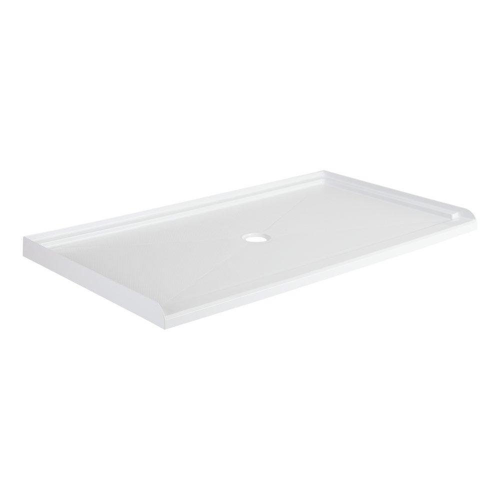 Signature Hardware White 64 x 36 in. Rectangle Shower Base 