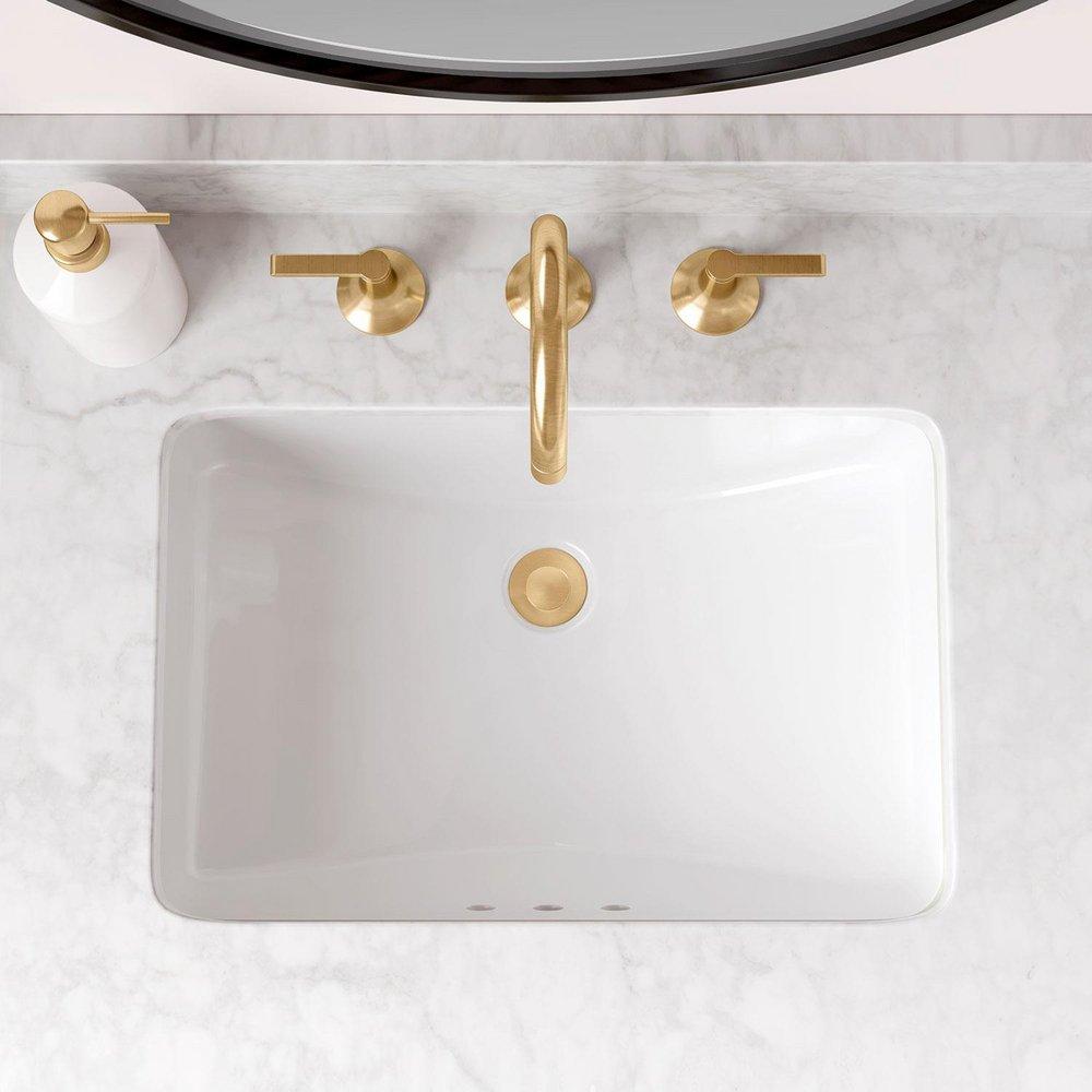 Signature Hardware White Undermount Bathroom Sink 