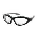Foam Padding, Plastic Lens and Rubber Tip Safety Glass in Black Frame with Anti-fog, Anti-scratch and Clear Lens