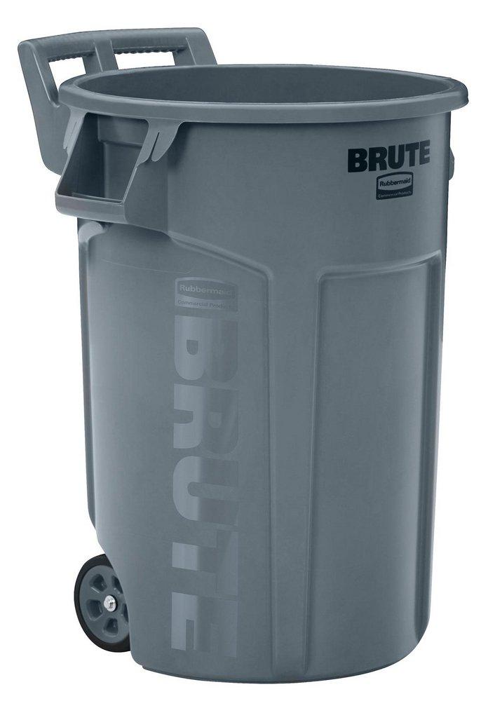 Vented Wheeled Brute 44 Gal Gray Waste Container 