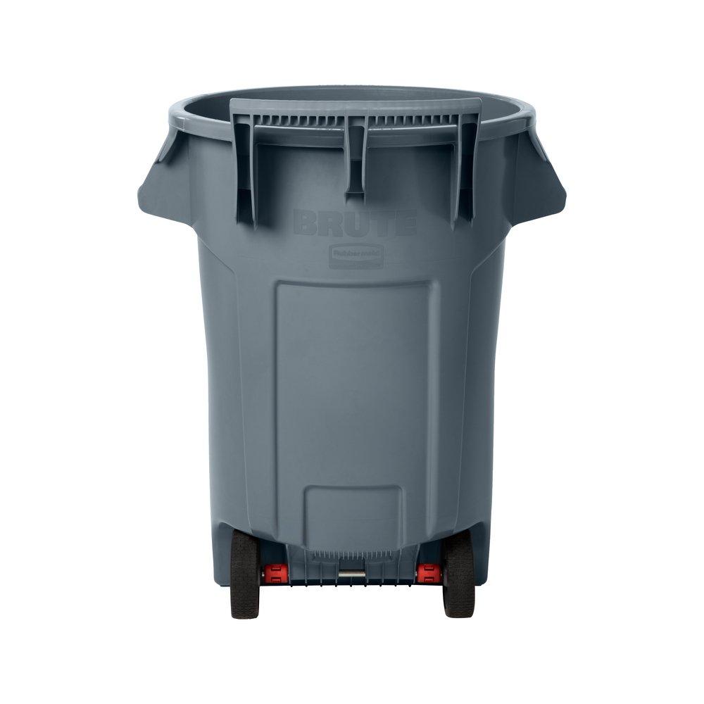 Vented Wheeled Brute 44 Gal Gray Waste Container 