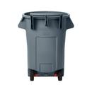 Vented Wheeled Brute 44 Gal Gray Waste Container 