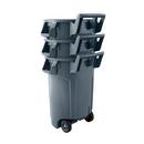 Vented Wheeled Brute 44 Gal Gray Waste Container 