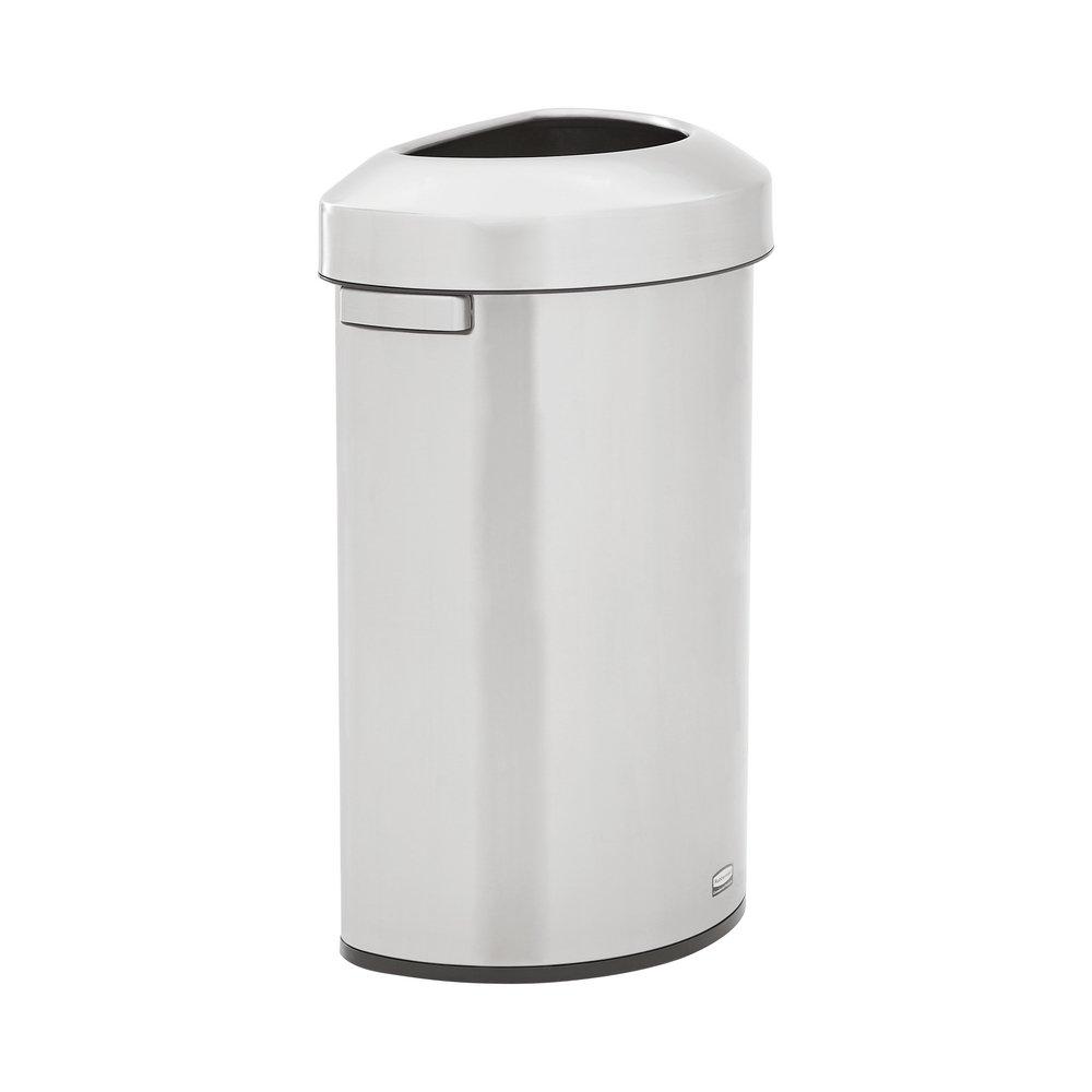 21 gal Half Round Stainless Steel Can 