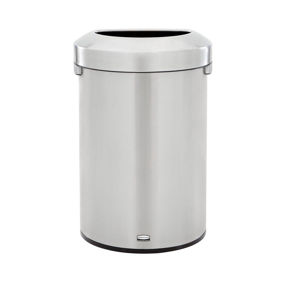 21 gal Half Round Stainless Steel Can 