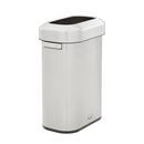 Rubbermaid Stainless Steel 18-1/5 x 25-3/5 x 11-3/10 in. Metal Trash Can in Stainless Steel 