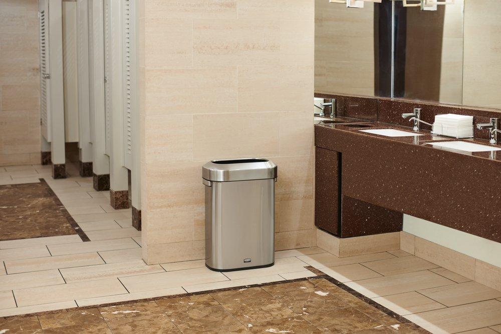 15 gal Slim Stainless Steel Can 