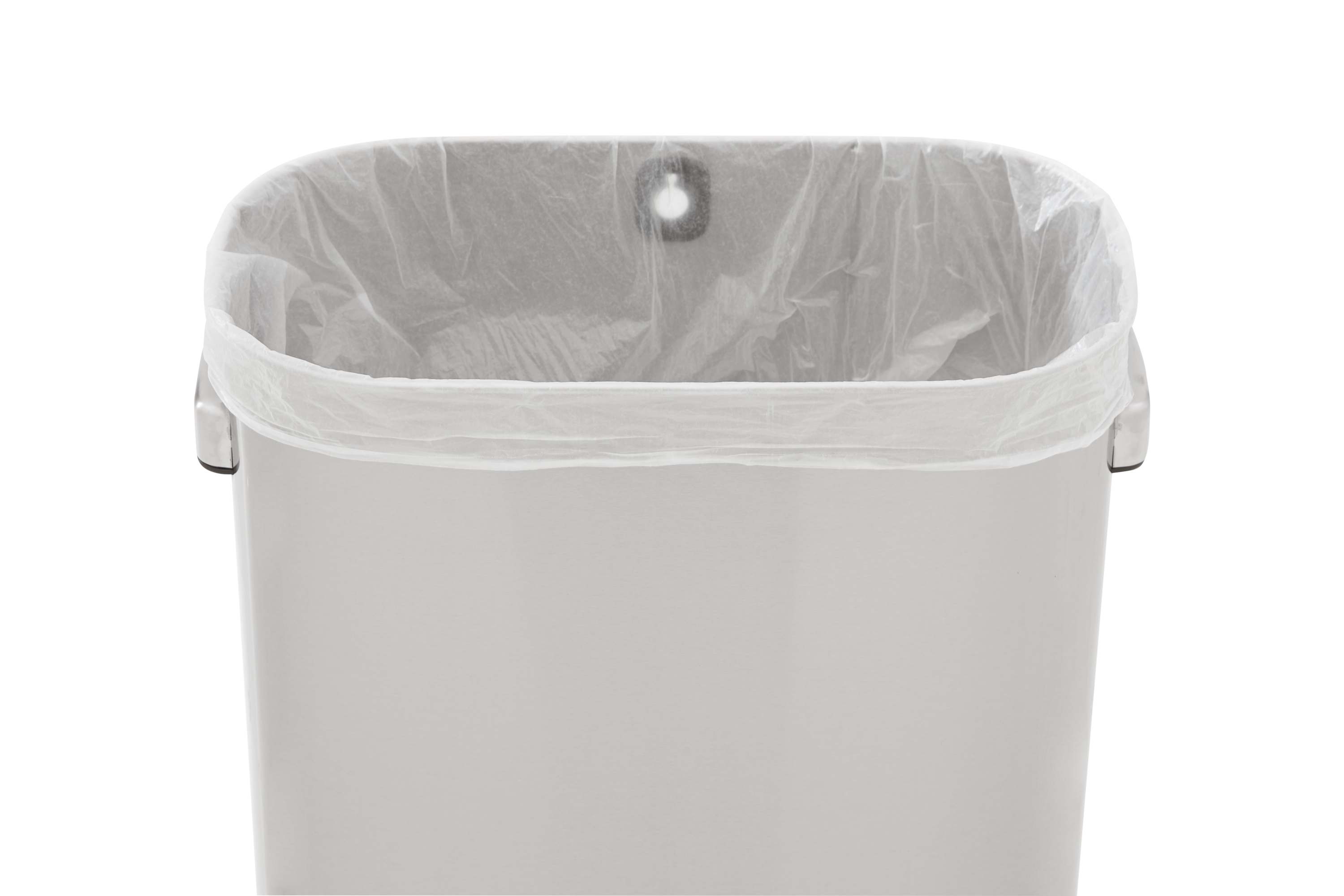 Rubbermaid Stainless Steel 18-1/5 x 25-3/5 x 11-3/10 in. Metal Trash Can in Stainless Steel 