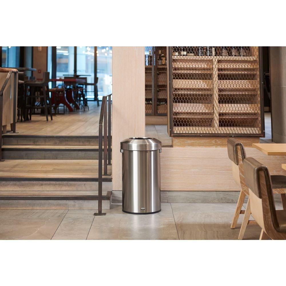 Rubbermaid Stainless Steel 17-7/10 x 29-3/5 x 17-7/10 in. Metal Trash Can in Stainless Steel 