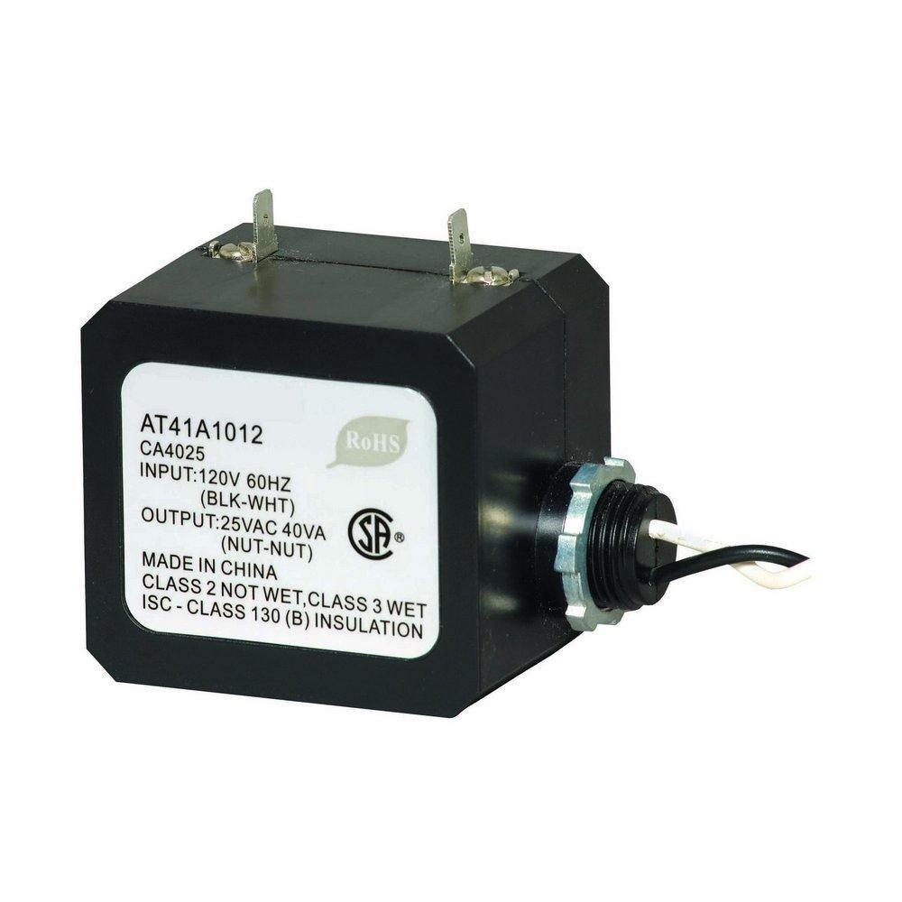 120/24V 40VA TRANSFORMER ENERGY LIMITING CLASS 2 1/2 INCH CONDUIT NIPPLE MOUNTING 7 INCH PRIMARYLEADS SCREW/QUICK CONNECTS SECONDARY 