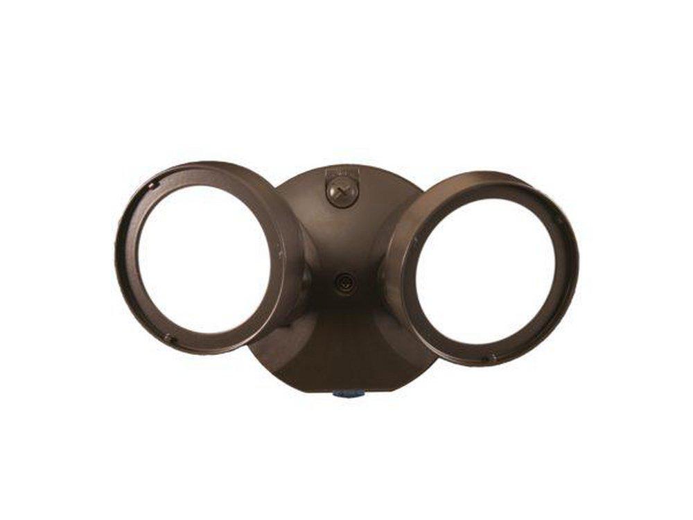 2-Light Dusk to Dawn Round LED Light in Bronze 