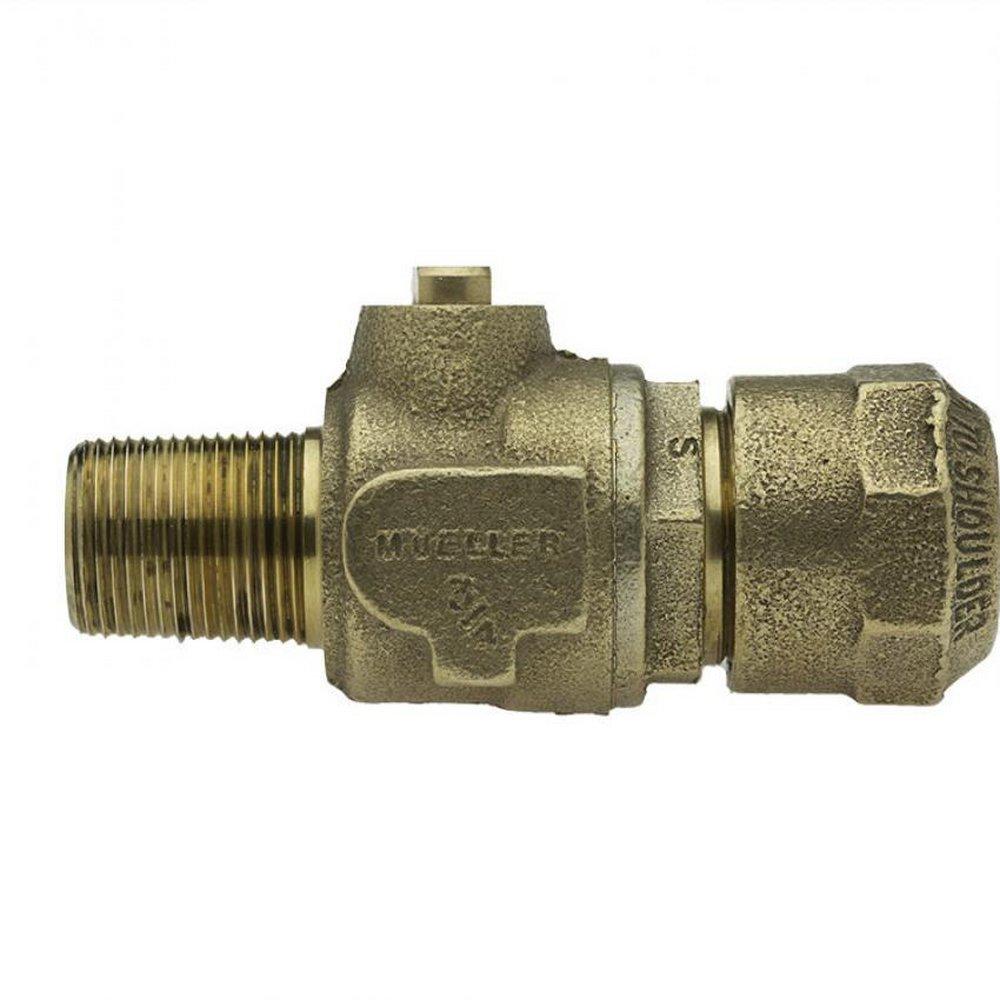 Mueller Company 1 in. MIPT x Compression Brass Alloy Stop 