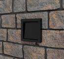 FLUSH-MOUNT METAL DRYERWALLVENT - BLACK NO COLLAR 