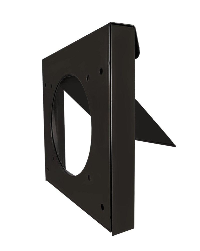 FLUSH-MOUNT METAL DRYERWALLVENT - BLACK NO COLLAR 