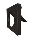 Black Metal Flush-Mount Dryer Wall Vent