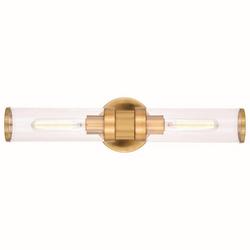 60W 2-Light Medium E-26 Vanity Fixture in Satin Brass