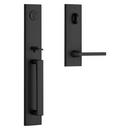 Grip Keyed Entry and Single Point Handle Set in Satin Black
