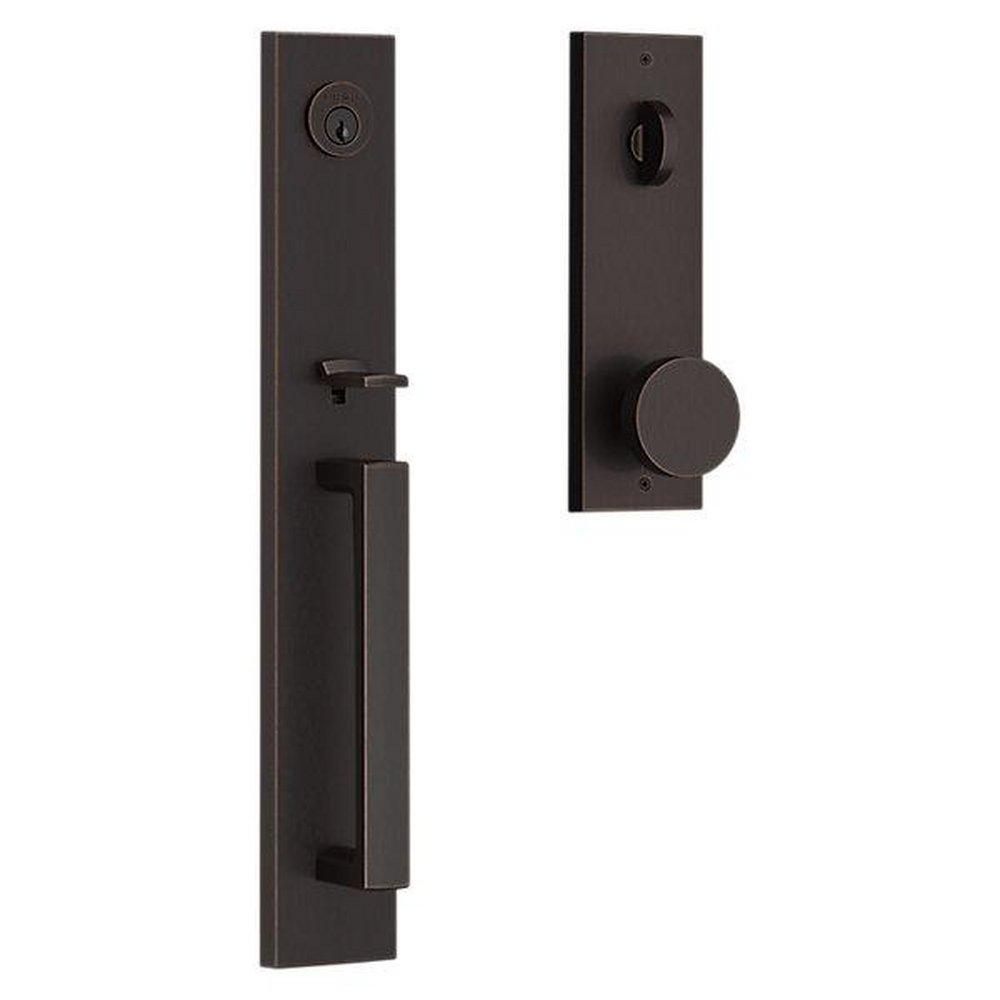 Baldwin Venetian Bronze Grip Keyed Entry and Single Point Handle Set in Venetian Bronze 