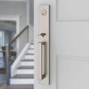 Baldwin Satin Nickel Grip Keyed Entry and Single Point Handle Set in Satin Nickel 