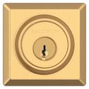 Keyed Entry Cylinder and Deadbolt in Lifetime Satin Brass