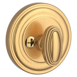 Round Single Cylinder in Lifetime Satin Brass