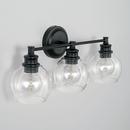 Capital Lighting Matte Black 300W 3-Light Medium E-26 Vanity Fixture 