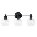 Capital Lighting Matte Black 300W 3-Light Medium E-26 Vanity Fixture 