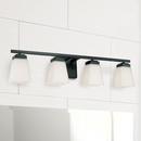 HomePlace by Capital Lighting Matte Black 100W 4-Light Medium E-26 Vanity Fixture 