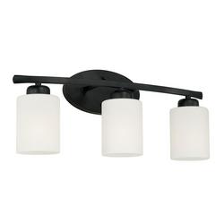 300W 3-Light Medium E-26 Vanity Fixture in Matte Black