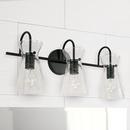 Capital Lighting Matte Black 300W 3-Light Medium E-26 Vanity Fixture 