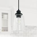 Capital Lighting Matte Black 100W 1-Light Medium E-26 Incandescent Pendant 