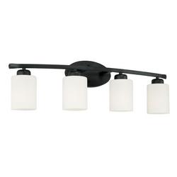 100W 4-Light Medium E-26 Vanity Fixture in Matte Black