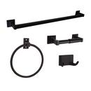 Design House Matte Black 25-81/100 x 1-97/100 x 6-11/25 in. Bathroom Accessory Set 