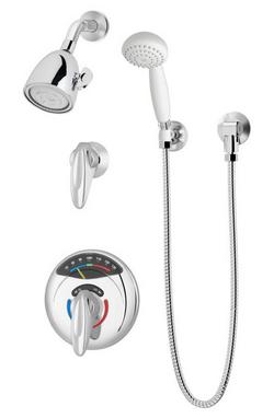 Single Handle Single Function Shower System in Polished Chrome