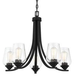 5-Light 23 in. Wide Vantage Chandelier in Coal
