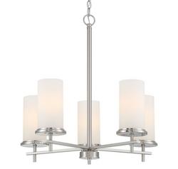 5-Light Chandelier in Brushed Nickel