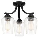 3 LIGHT SEMI FLUSH CHANDELIER 
