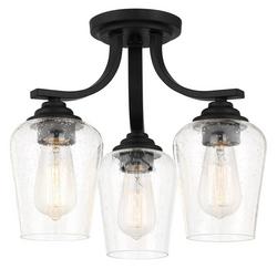 3-Light Semi-Flush Mount Ceiling Fixture