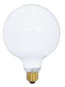 60W 6-3/4 in. G40 Incandescent Light Bulb with a Medium E-26 Base Dimmable in Gloss White