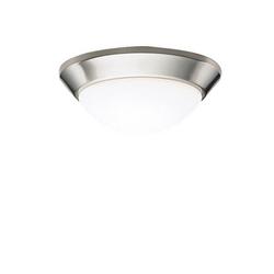 75 W 1-Light Medium Flush Mount Ceiling Fixture in Brushed Nickel