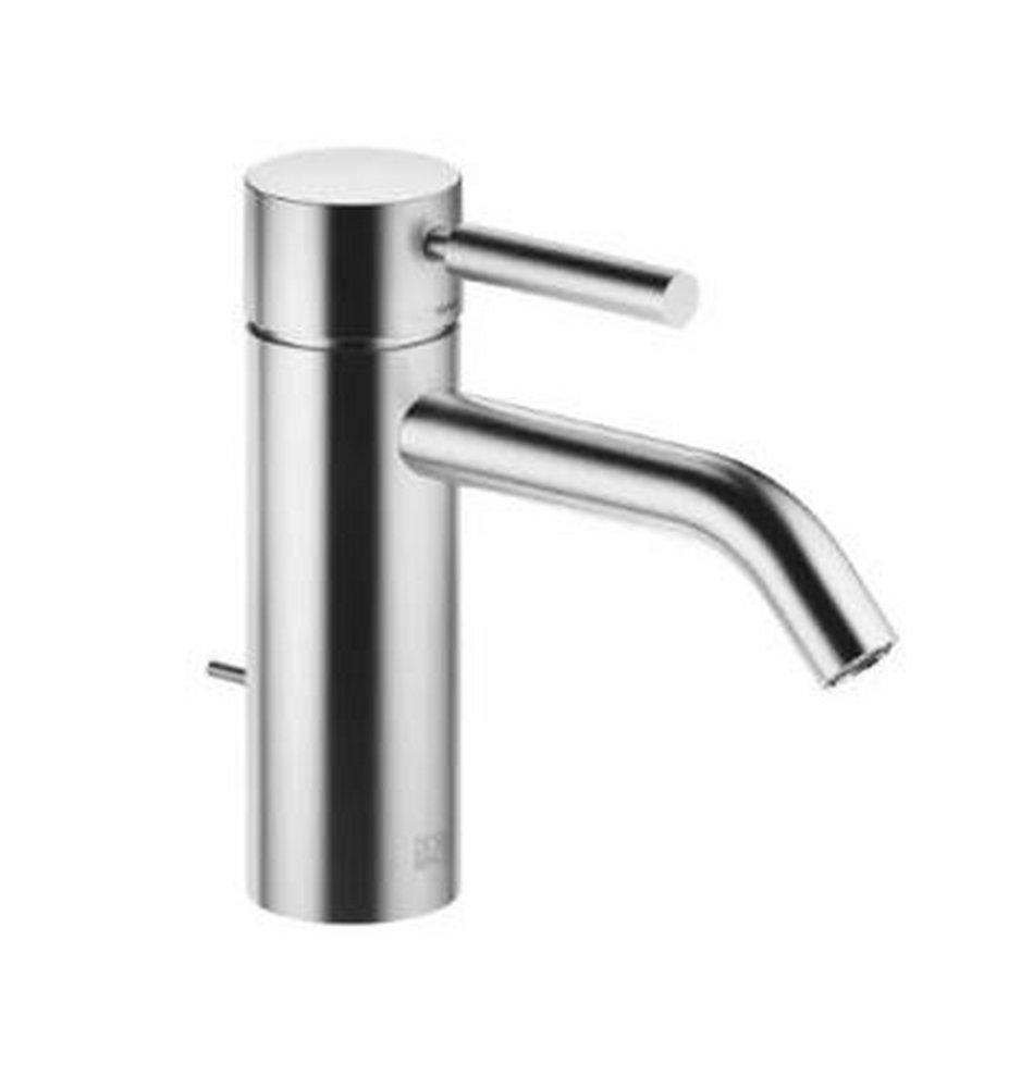 Single Handle Monoblock Bathroom Sink Faucet in Brushed Chrome 