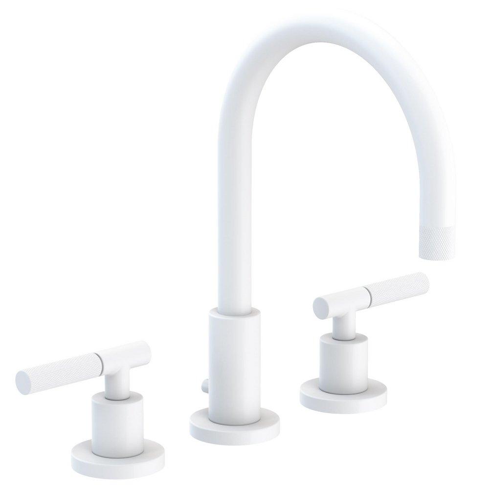 WIDESPREAD LAVATORY FAUCET MATTE WHITE 